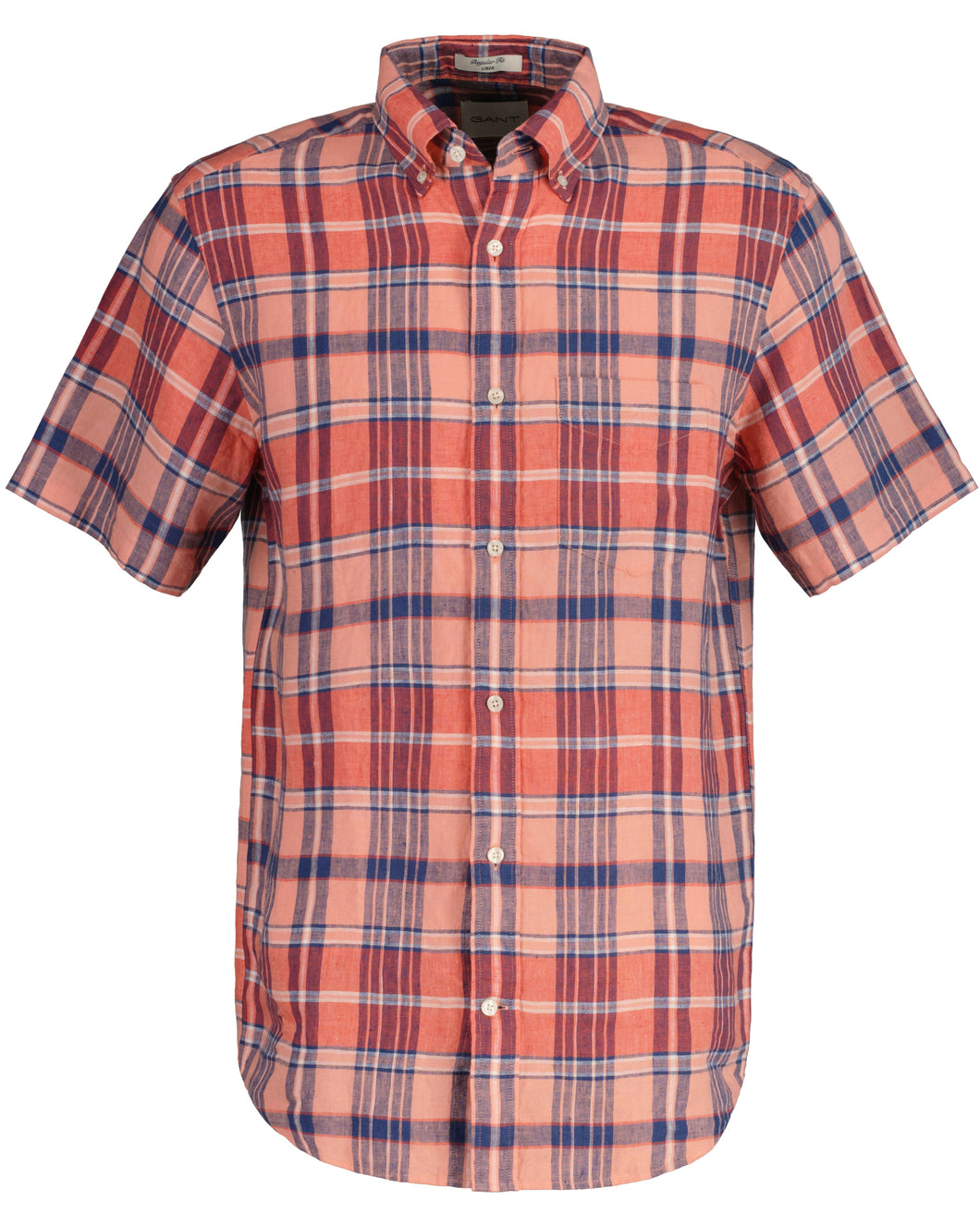 GANT Linen Madras Short Sleeve Shirt 3240082