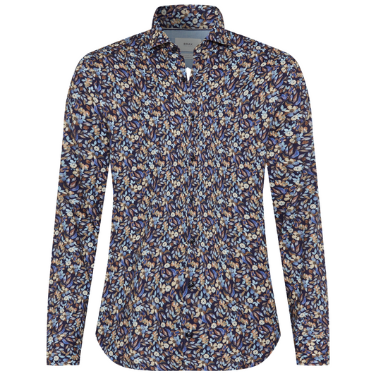 Brax Harold P Print Shirt - Navy