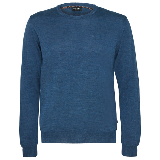 Sand Merino Iq Crew Neck Sweater - Blue