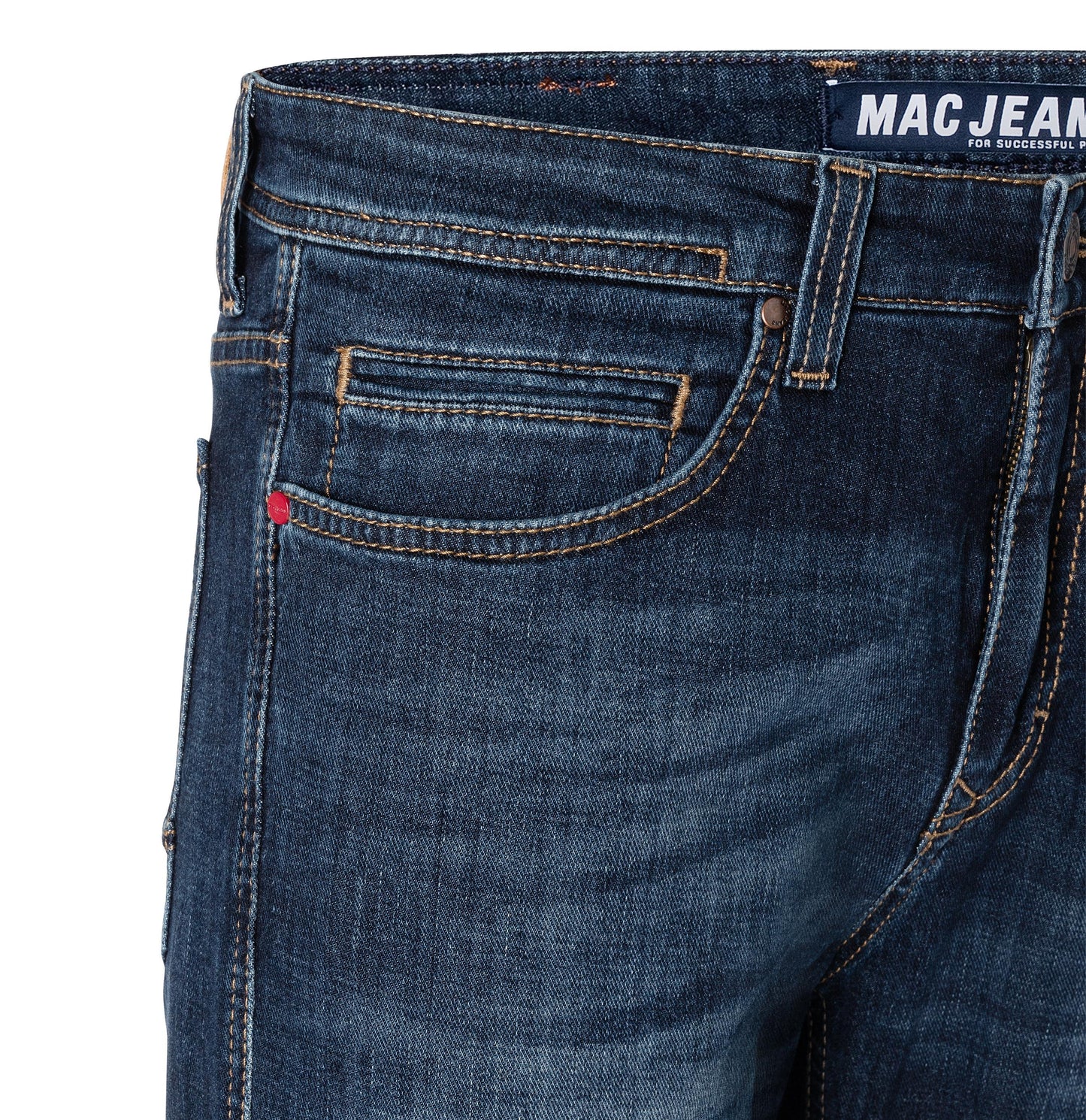 Mac Arne Straight Leg Denim Jeans - Dark Blue