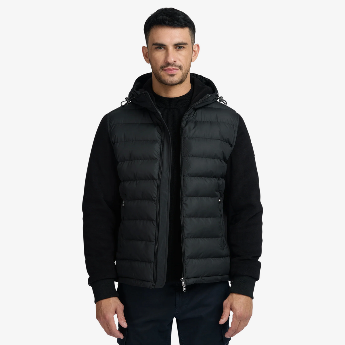 Sandbanks Outlander Hybrid Puffer Jacket - Black