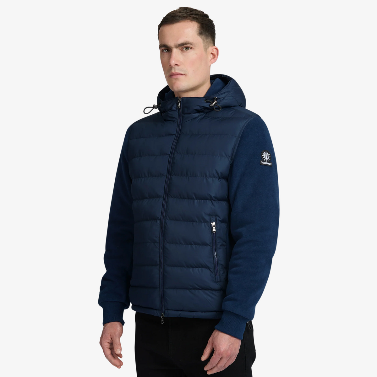 Sandbanks Outlander Hybrid Puffer Jacket - Navy