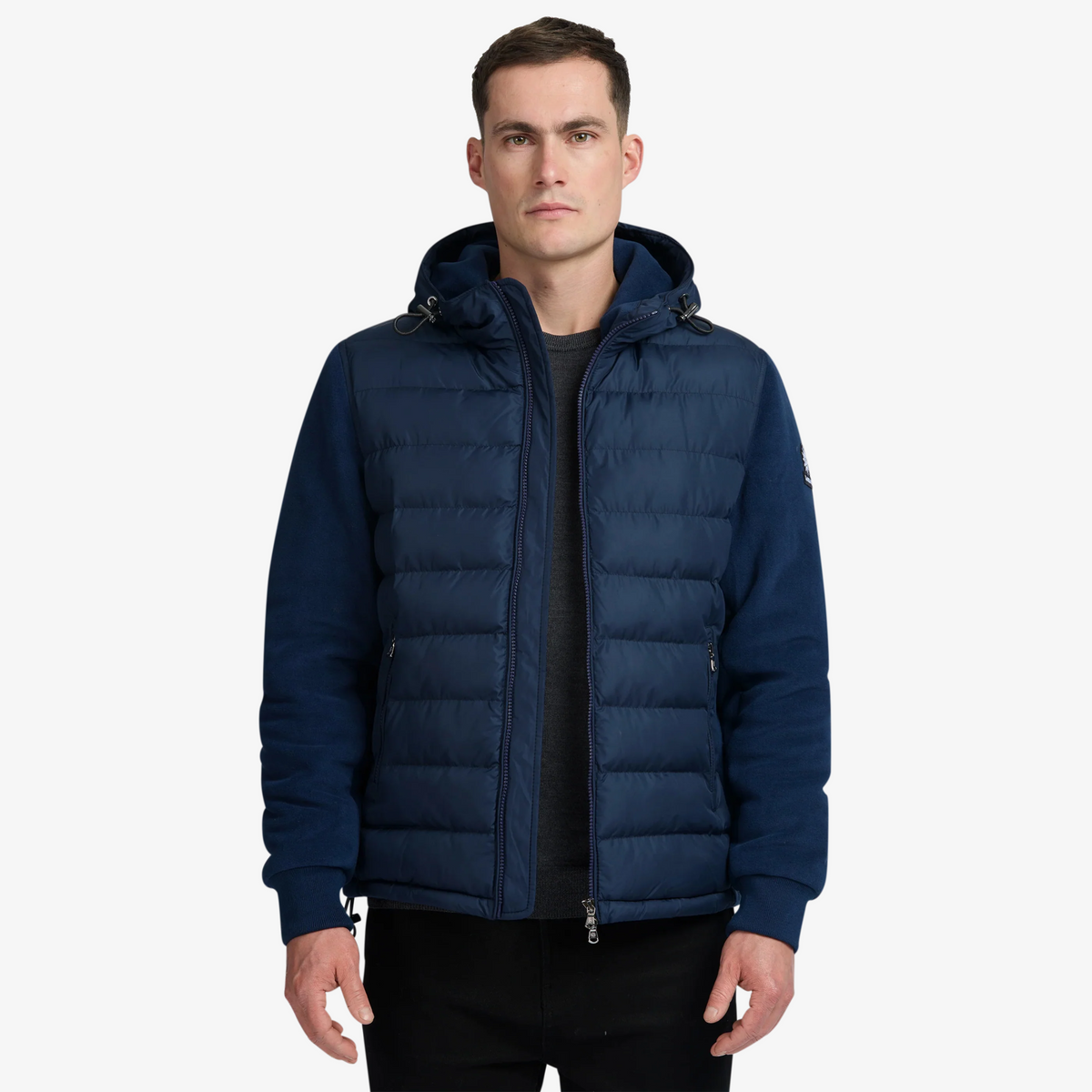 Sandbanks Outlander Hybrid Puffer Jacket - Navy