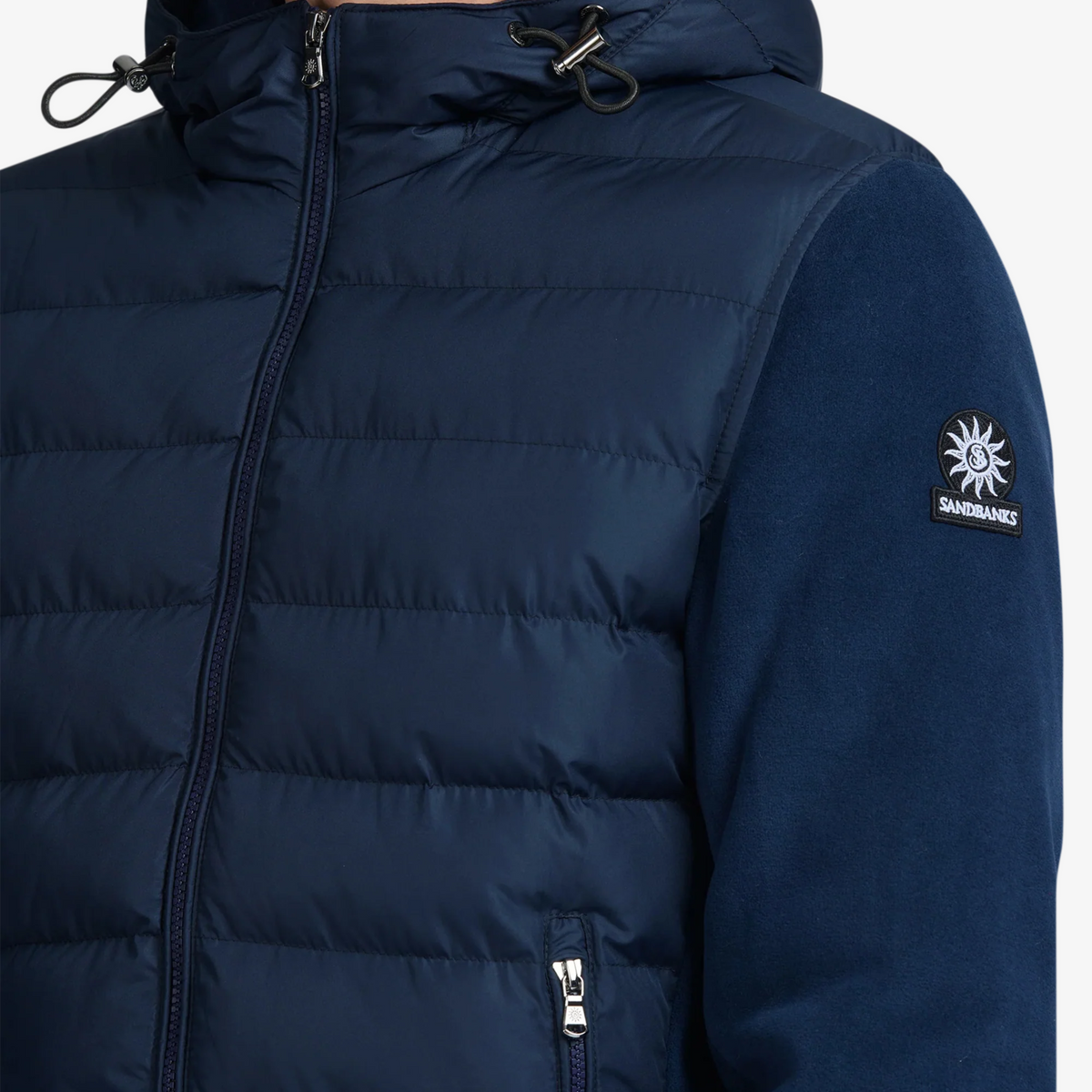 Sandbanks Outlander Hybrid Puffer Jacket - Navy