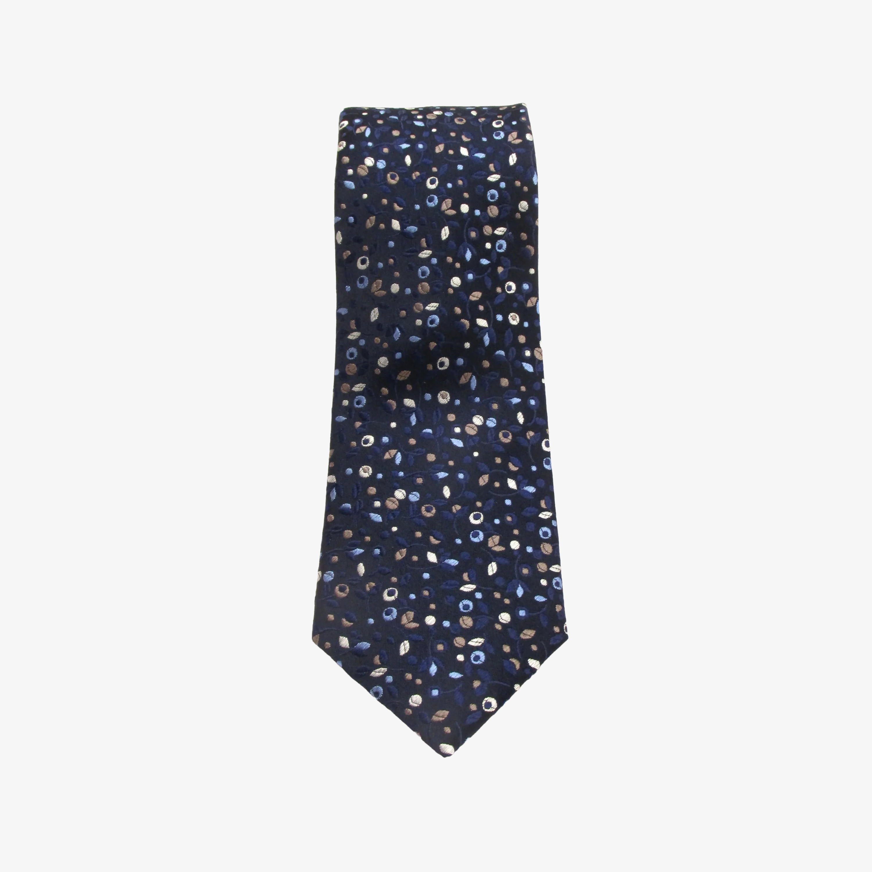 Van Buck Berries Silk Tie - Navy