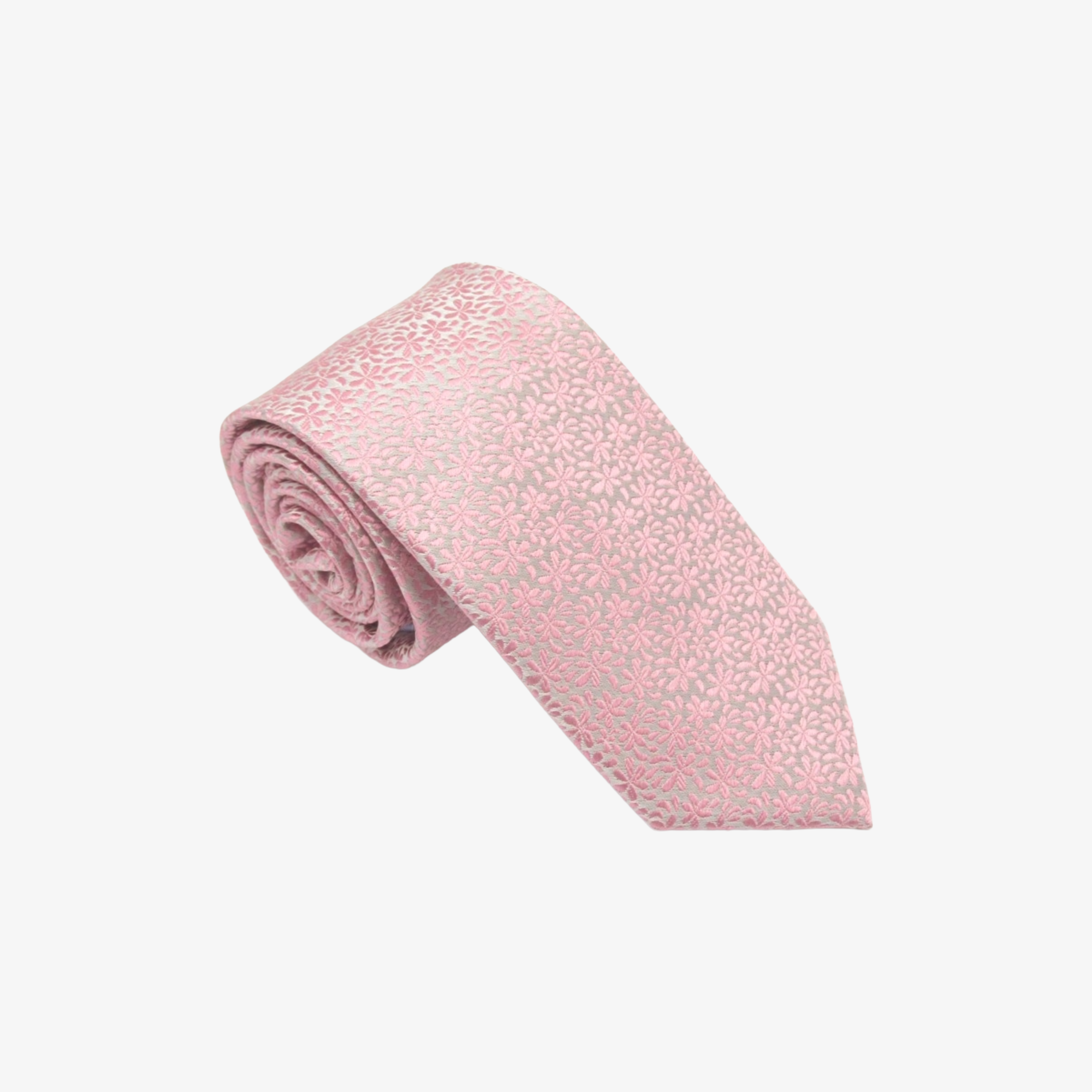 Van Buck Floral Silk Tie - Pink