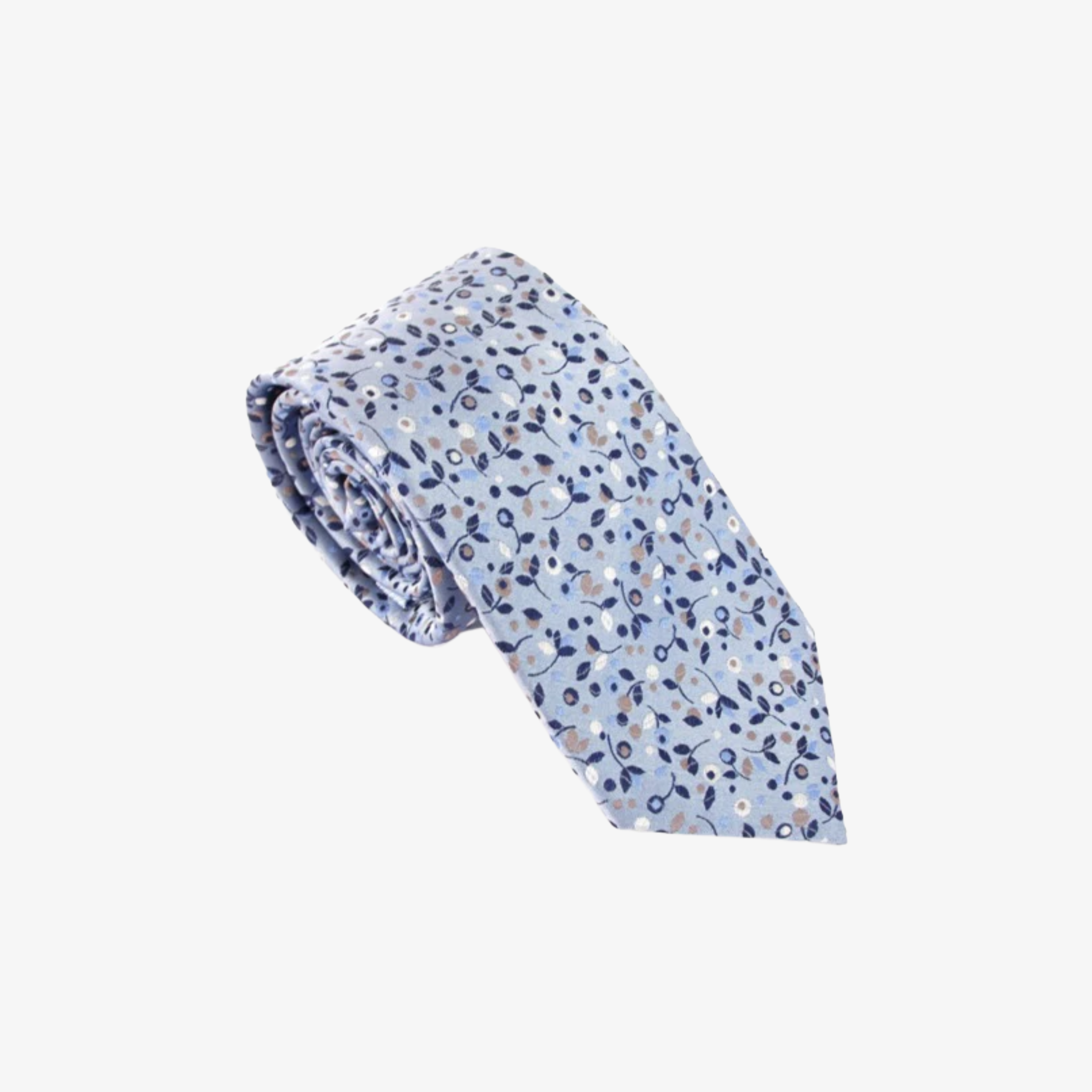 Van Buck Berries Silk Tie - Sky Blue