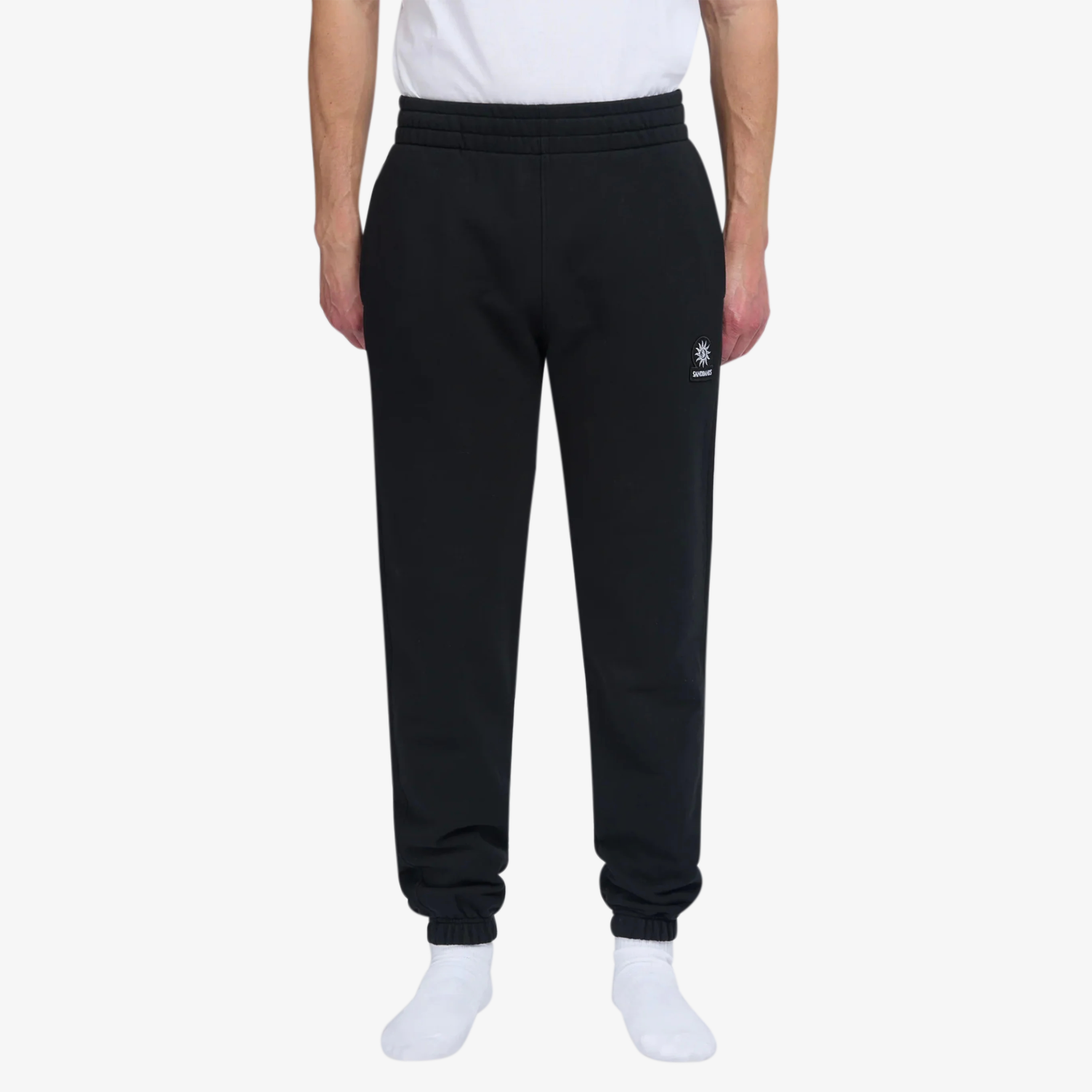 Sandbanks Elasticated Cuff Sweat Pants - Black