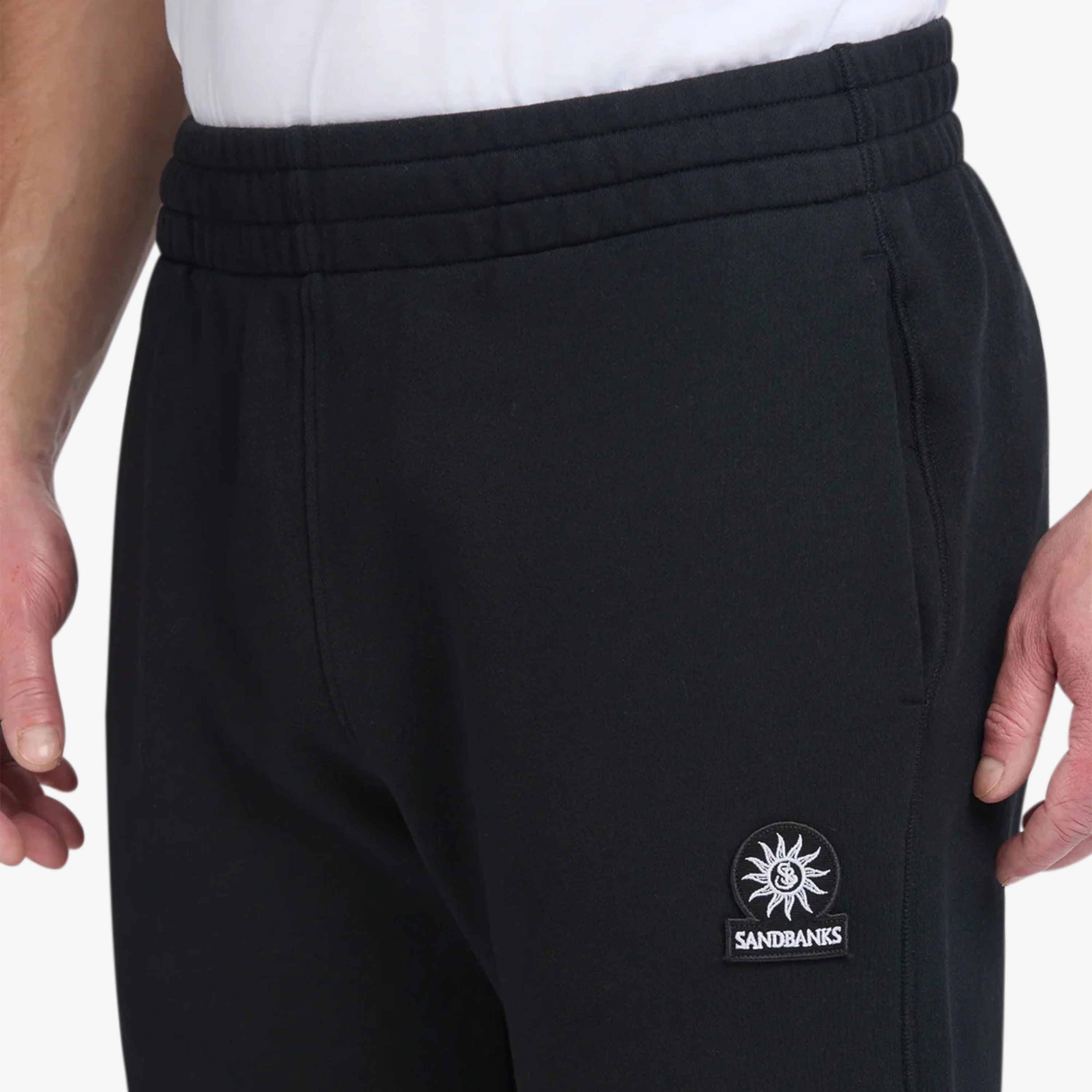 Sandbanks Elasticated Cuff Sweat Pants - Black