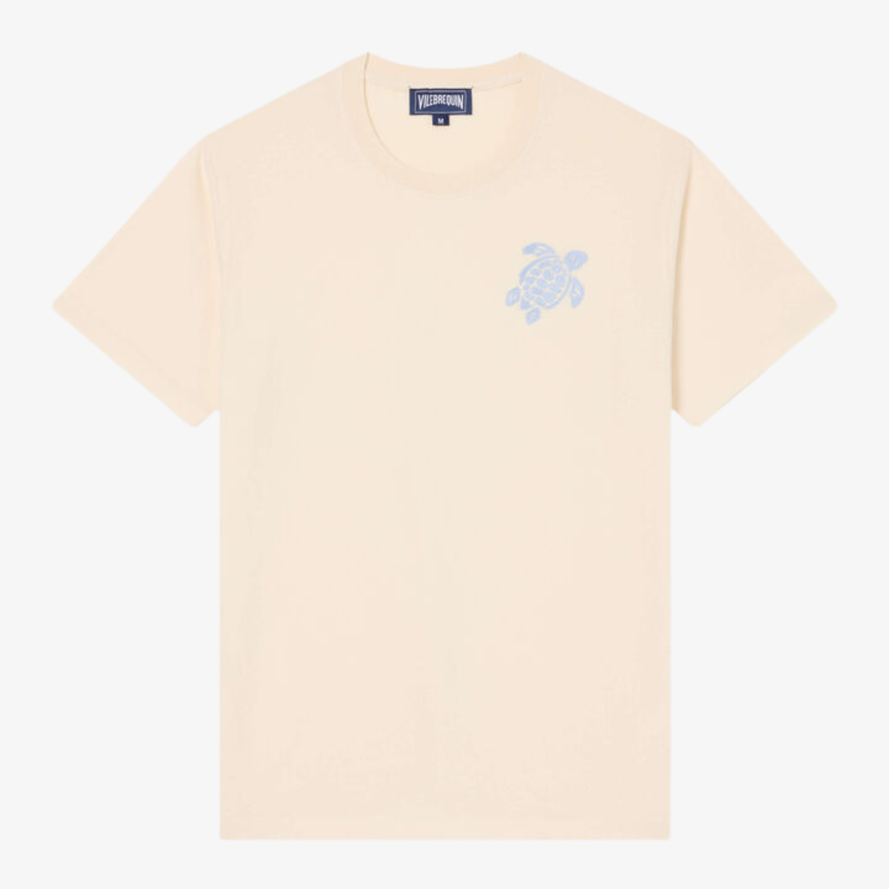 Vilebrequin Embroidered Turtle Organic Cotton T Shirt  - Off White