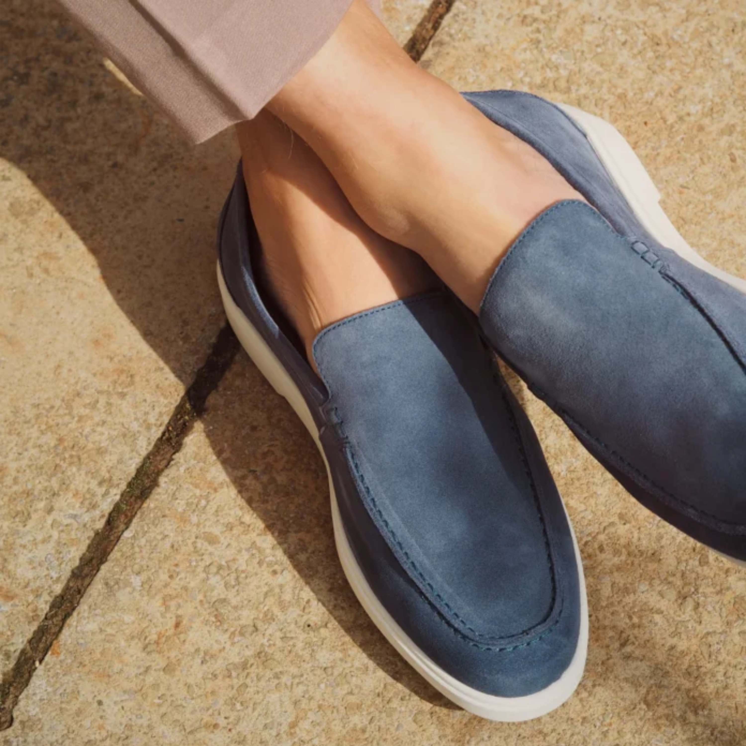 Loake Tuscany Suede Loafer -  Denim Blue