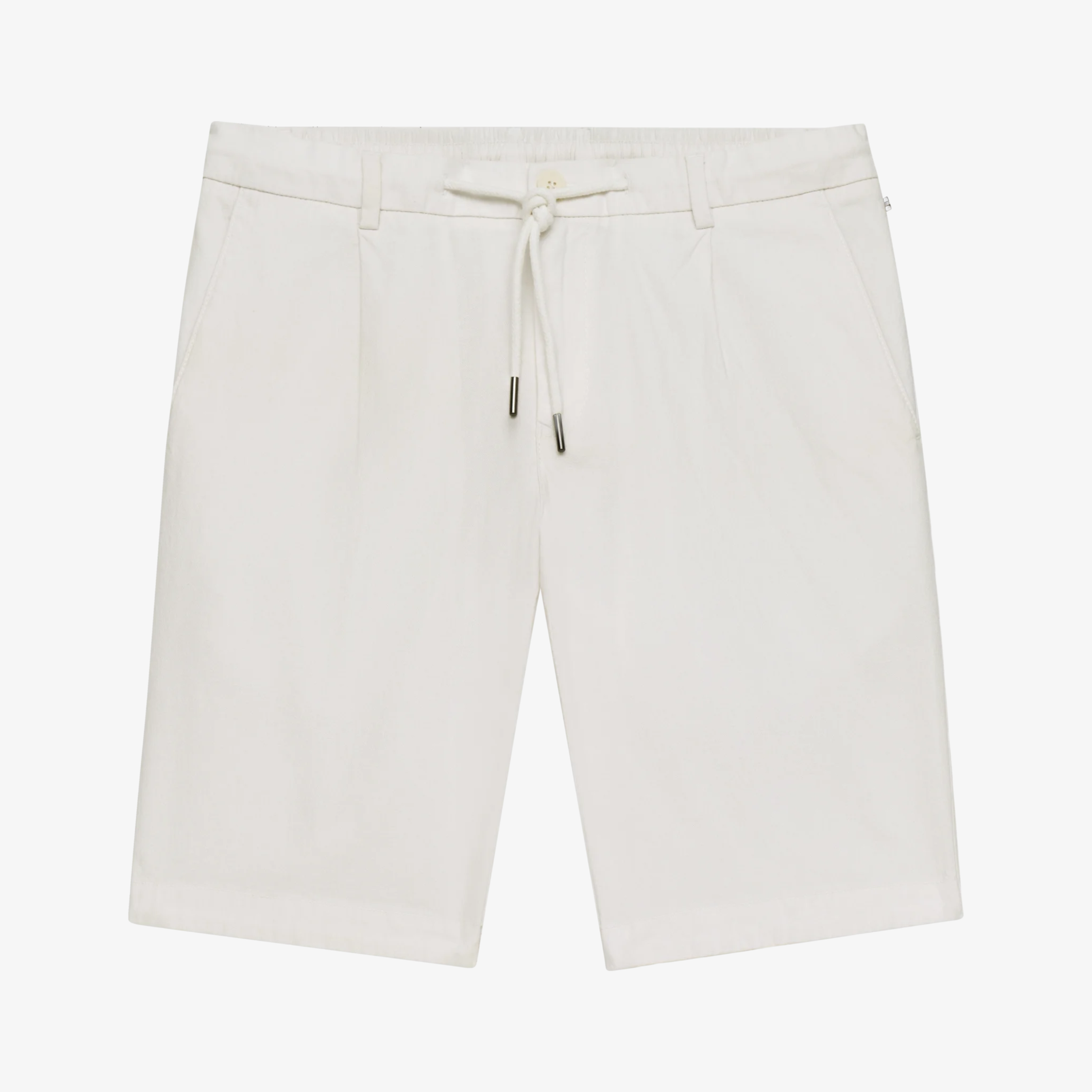 Bugatti Cotton-Linen Bermuda Shorts - White