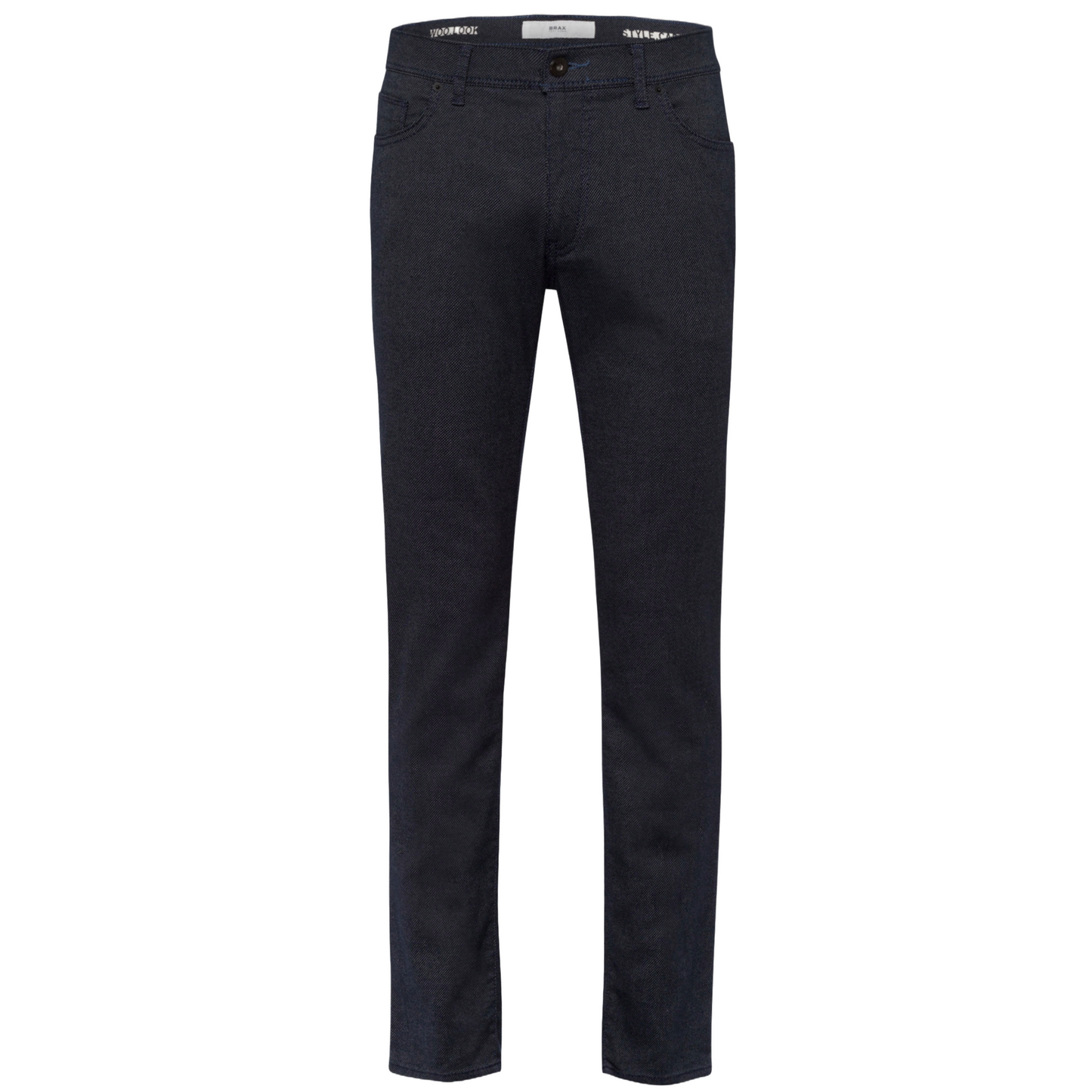 Brax Cadiz Woo-Look Trousers - Navy