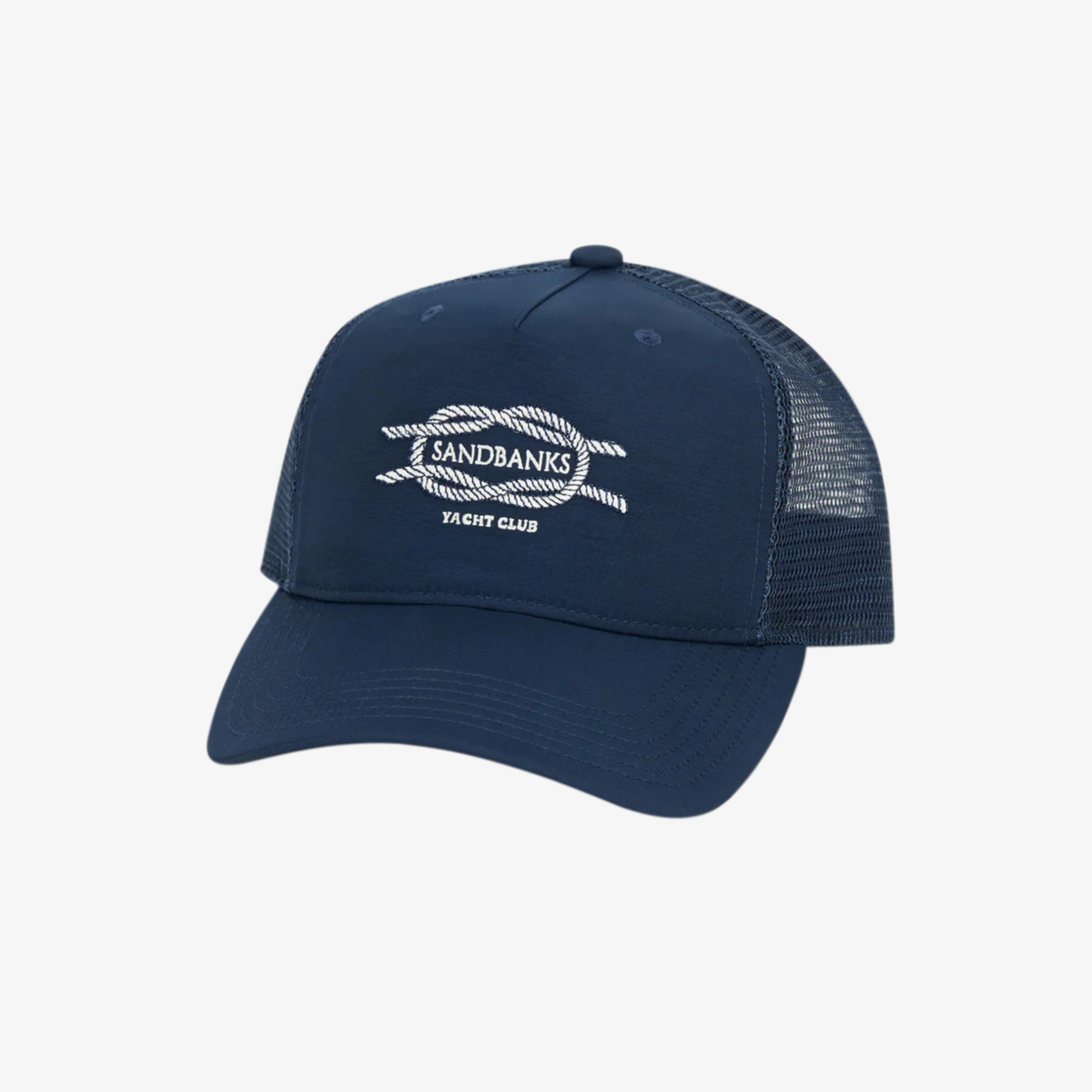 Sandbanks Yacht Club Mesh Back Nylon Cap - Navy