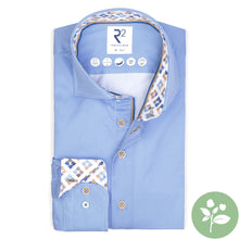Load image into Gallery viewer, R2 Amsterdam Blue Shirt with Print Trim 120WSP023
