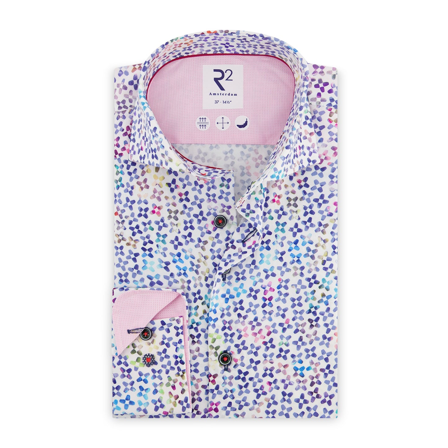 R2 Amsterdam Print Shirt - Mulitcoloured