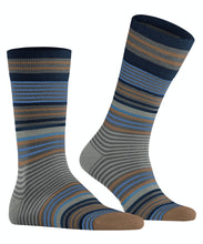 Load image into Gallery viewer, BURLINGTON Multi Stripe Socks in Dark Grey
