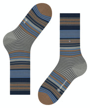 Load image into Gallery viewer, BURLINGTON Multi Stripe Socks in Dark Grey
