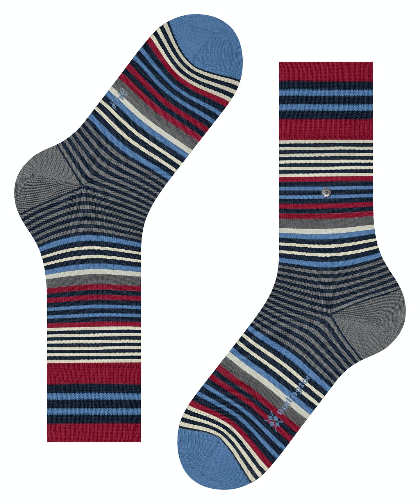 Burlington Stripe Socks - Marine