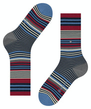 Load image into Gallery viewer, BURLINGTON Multi Stripe Socks in Marine
