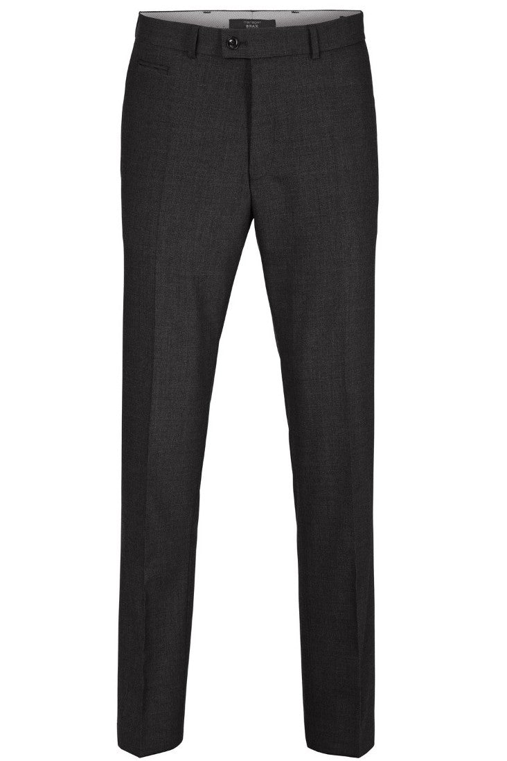 BRAX Enrico Wool-Polyester Stretch Trousers in Black
