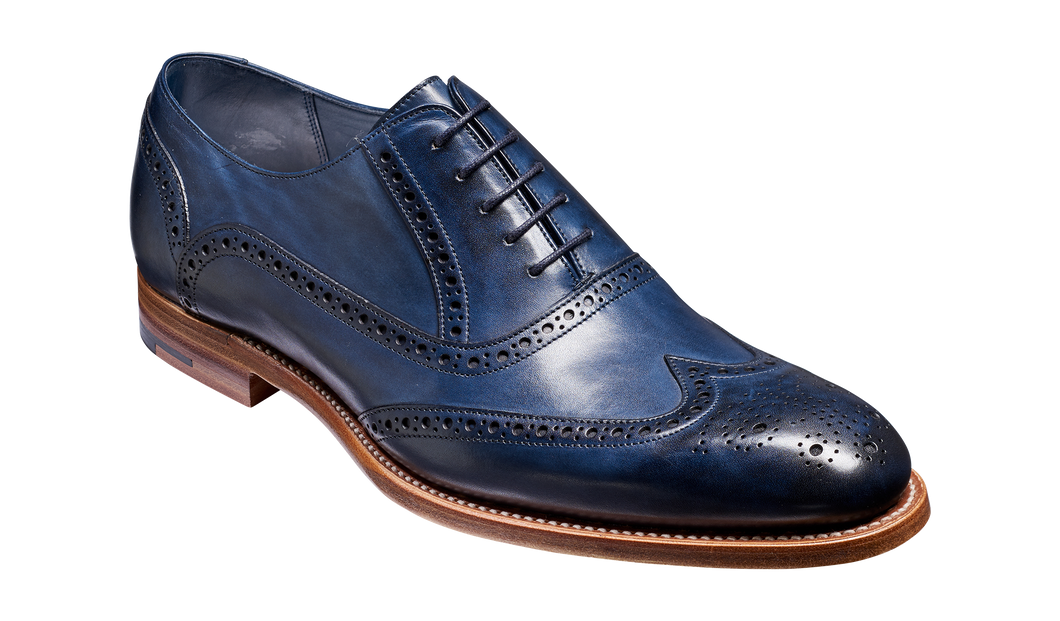 BARKER Valiant Navy Hand Painted Shoes