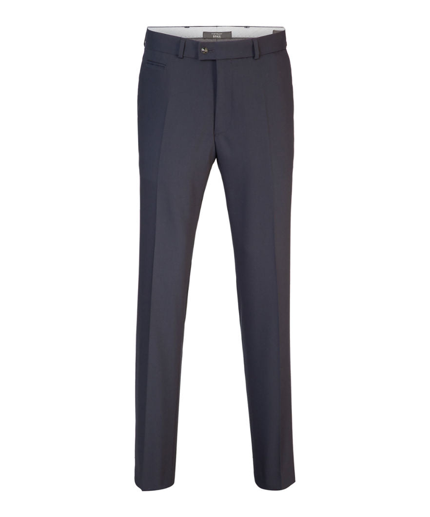 BRAX Enrico Wool-Polyester-Stretch Trousers Navy