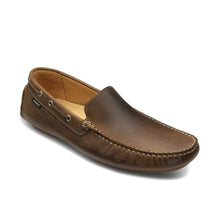 Load image into Gallery viewer, LOAKE Donington Brown Oiled Nubuck Driving Shoe
