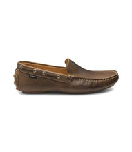 Load image into Gallery viewer, LOAKE Donington Brown Oiled Nubuck Driving Shoe
