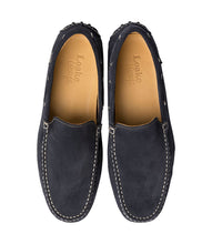 Load image into Gallery viewer, LOAKE Donington Navy Suede Driving Shoe
