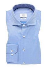 Load image into Gallery viewer, Eterna 1863 Soft Tailored Shirt Medium Blue with Blue Trim
