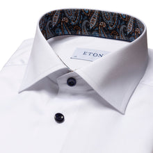 Load image into Gallery viewer, ETON Signature Twill Slim Fit Paisley Trimmed Shirt White
