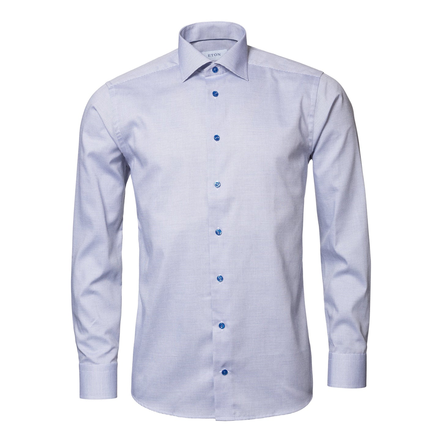 Eton Contemporary Fit Twill Shirt - Mid Blue