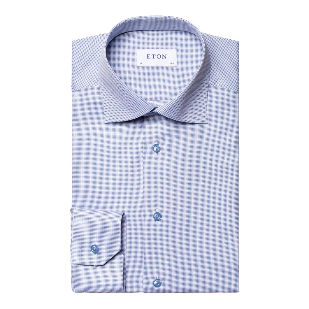ETON Contemporary Fit Shirt Royal Dobby Mid Blue