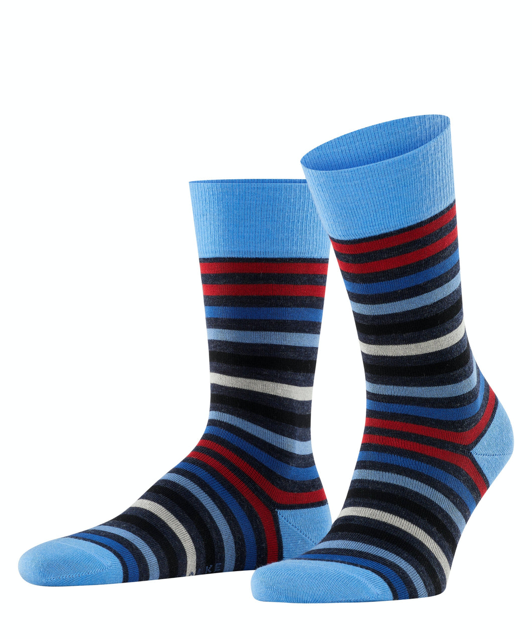 FALKE Tinted Stripe Socks in Sapphire-Red
