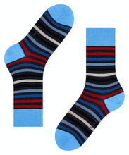 Load image into Gallery viewer, FALKE Tinted Stripe Socks in Sapphire-Red
