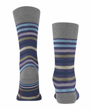 Load image into Gallery viewer, FALKE Tinted Stripe Socks in Grey-Viola

