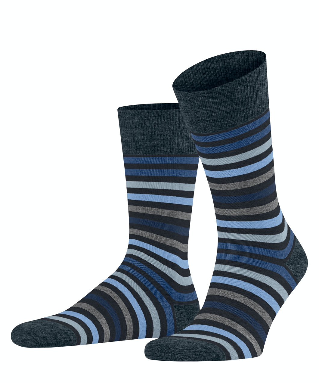 FALKE Tinted Stripe Socks in Navy
