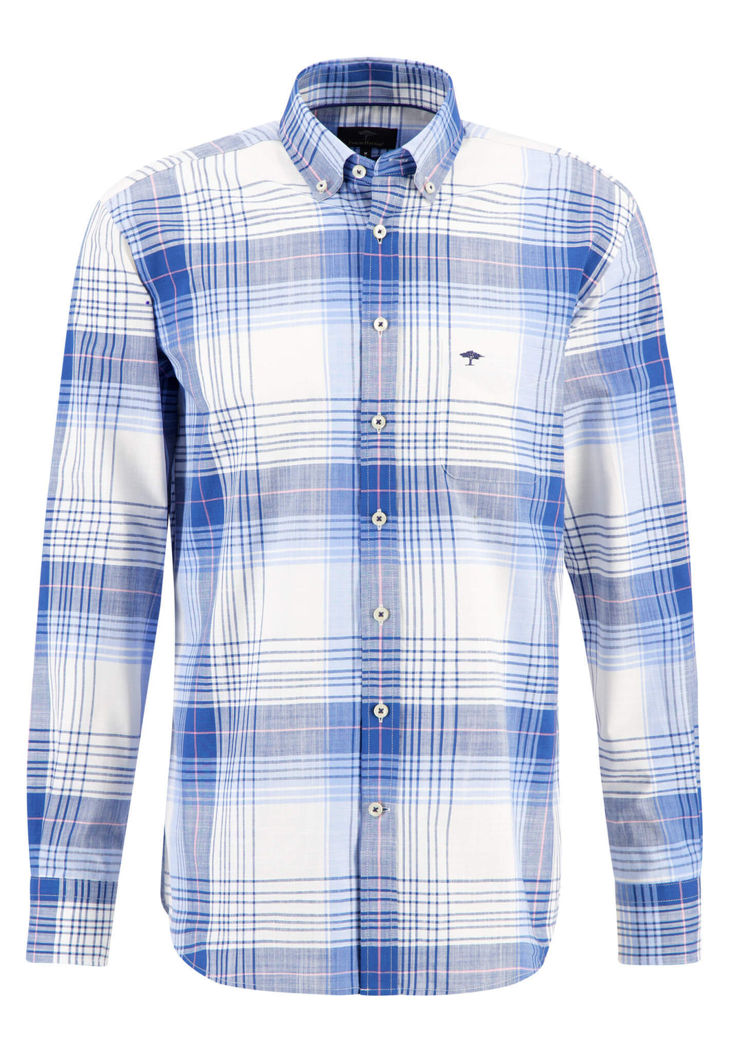 Fynch-Hatton Check Shirt Blue and Pink 13028000