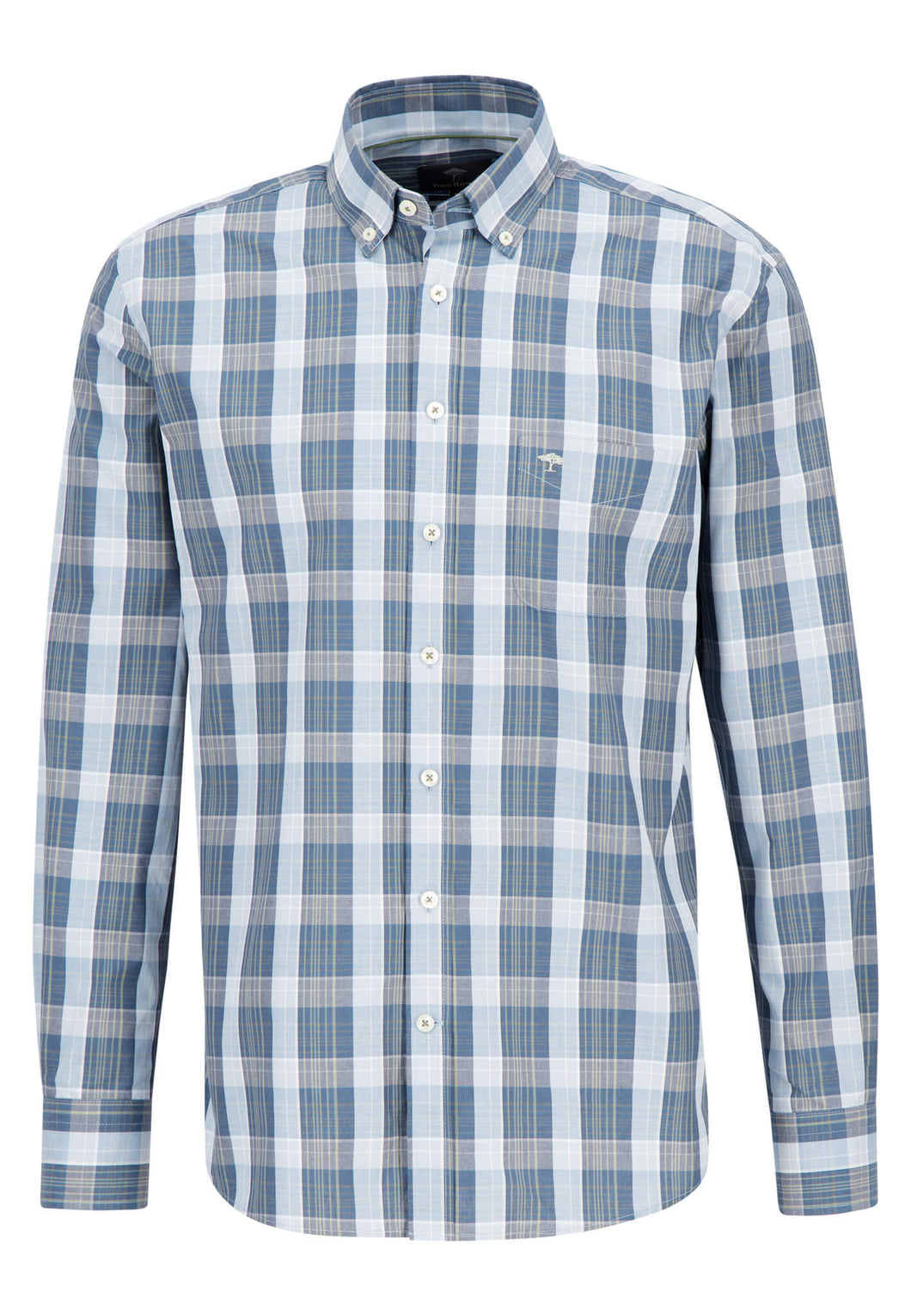 Fynch-Hatton Check Shirt Light Blue 13048110