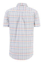 Load image into Gallery viewer, Fynch-Hatton Short Sleeve Check Shirt Blue and Orange 13138051
