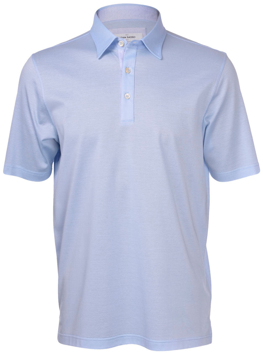 GRAN SASSO Polo Shirt Light Blue 60113-74215