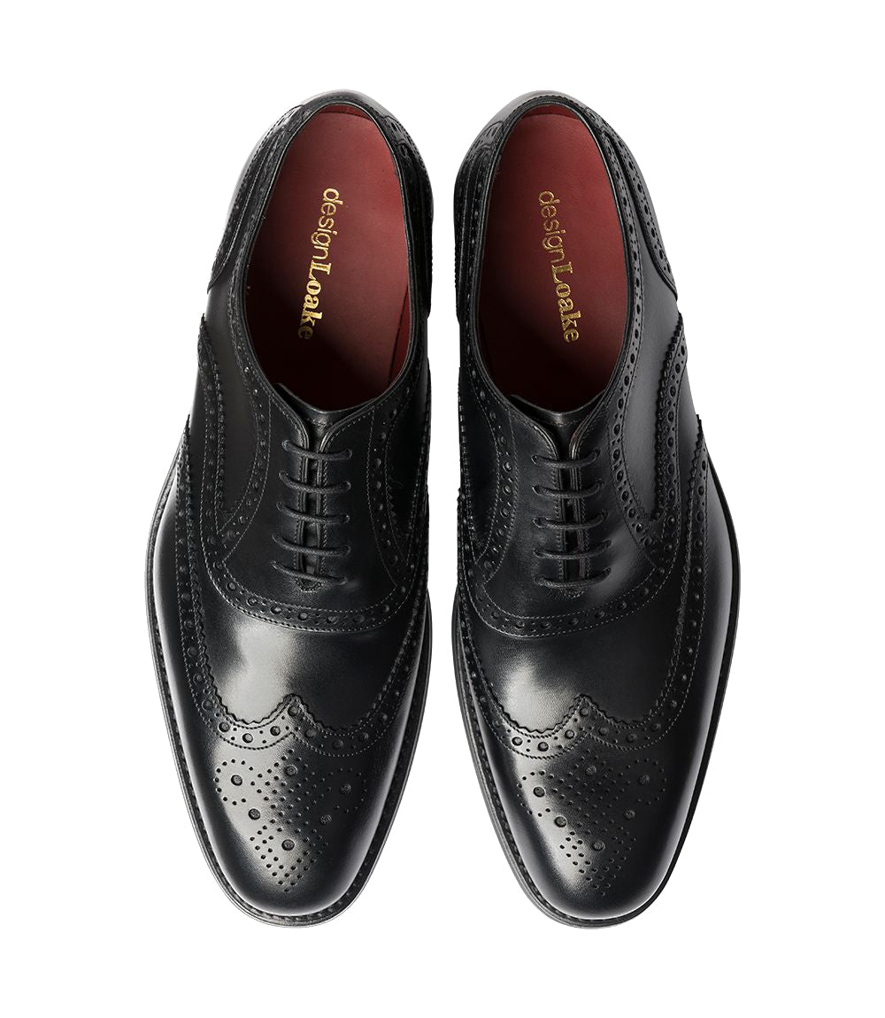 Loake Kerridge Shoes - Black Calf Leather