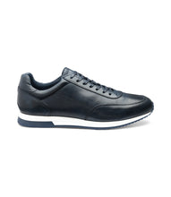 Load image into Gallery viewer, LOAKE Bannister Navy Hand Painted Trainers
