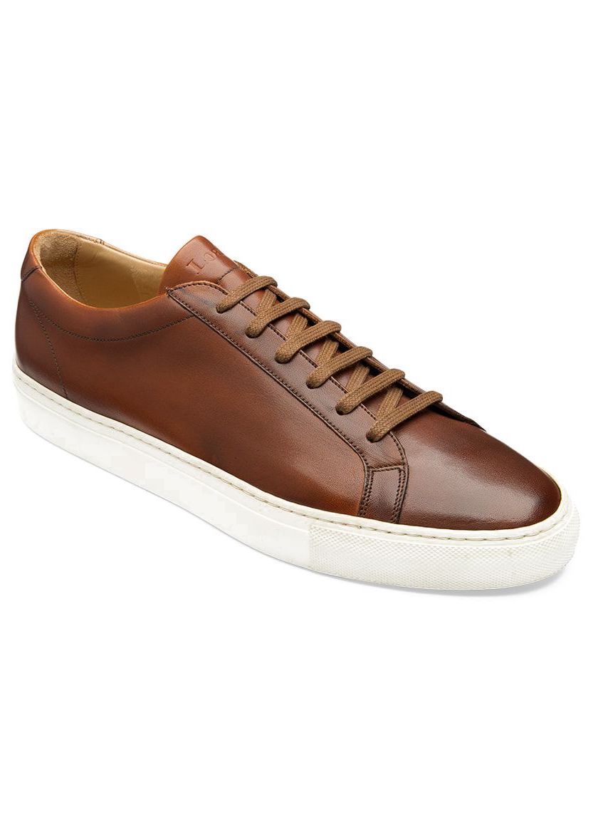 Loake Sprint Trainers - Hand Painted Chestnut Calf