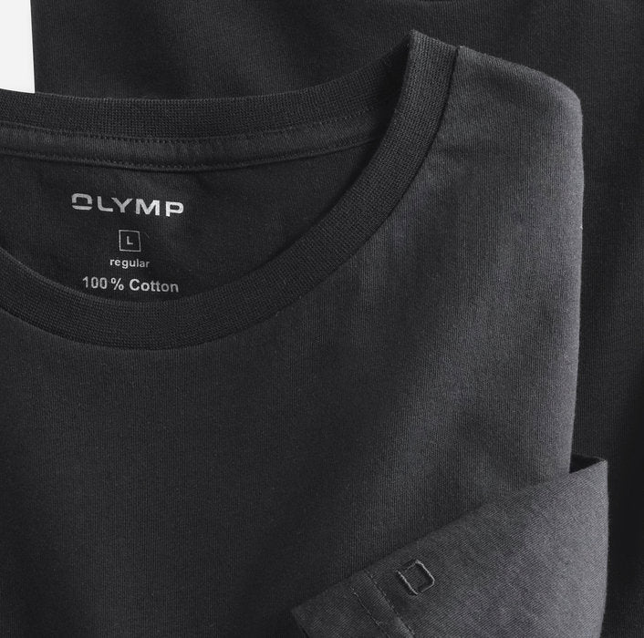 Olymp 2 Pack V Neck T Shirt - Black