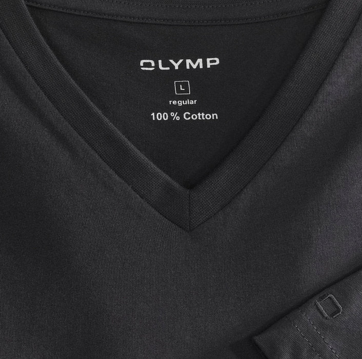 Olymp 2 Pack V Neck T Shirt - Black