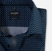 Load image into Gallery viewer, OLYMP Luxor Modern Fit Print Shirt in Navy
