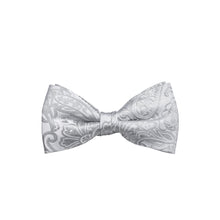 Load image into Gallery viewer, OLYMP Silk Jacquard Bow Tie Light Grey
