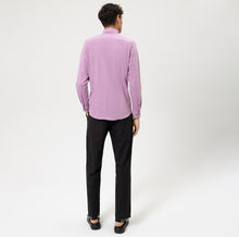 Load image into Gallery viewer, OLYMP Level Five 24/Seven Body Fit Dynamic Flex Jersey Shirt Pink with Print Trim 20543495
